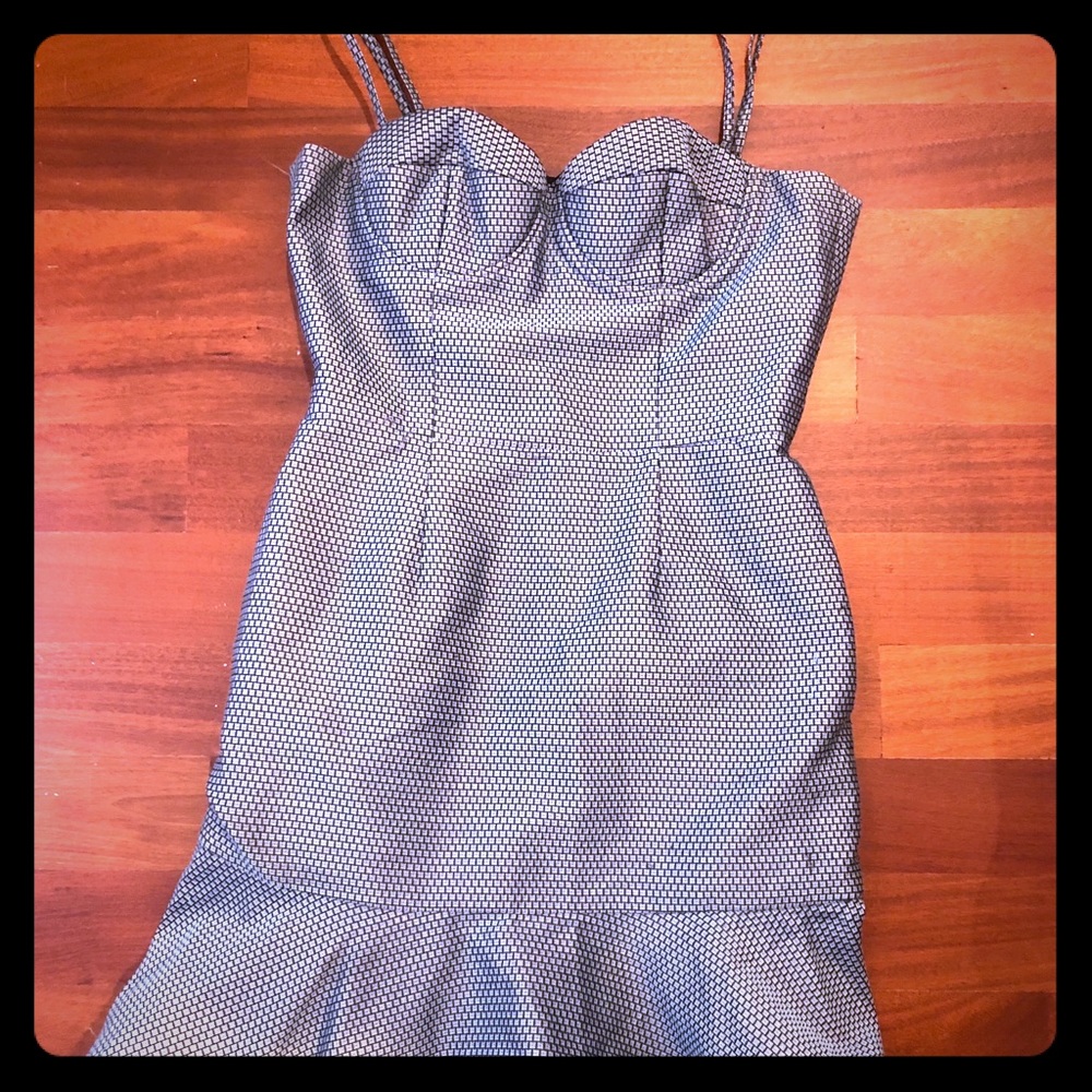 Opening ceremony bustier teal shimmery dress